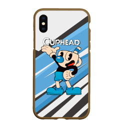 Чехол для iPhone XS Max матовый Cuphead синяя чашечка