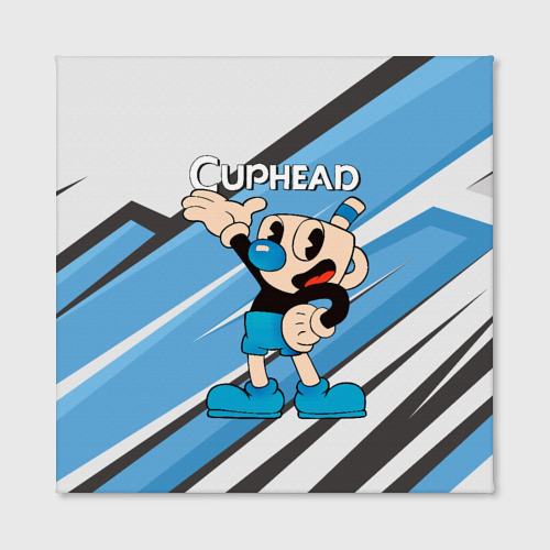 Холст квадратный Cuphead синяя чашечка, цвет 3D печать - фото 2