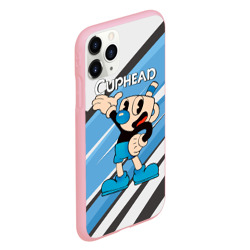 Чехол для iPhone 11 Pro матовый Cuphead синяя чашечка - фото 2