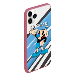 Чехол для iPhone 11 Pro Max матовый Cuphead синяя чашечка - фото 2