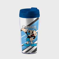 Термокружка-непроливайка Cuphead синяя чашечка