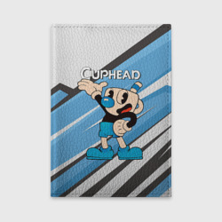 Обложка для автодокументов Cuphead синяя чашечка