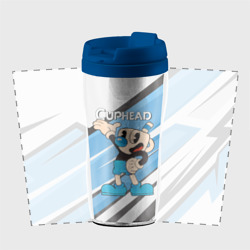 Термокружка-непроливайка Cuphead синяя чашечка - фото 2