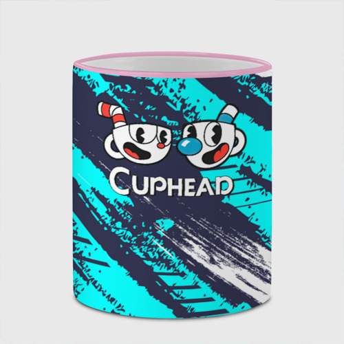 Кружка с полной запечаткой Cuphead две чашечки, цвет Кант розовый - фото 4