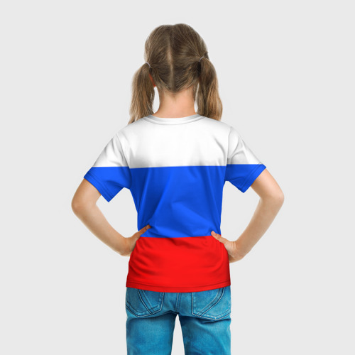 Детская футболка 3D Флаг России с серпом и молотом, цвет 3D печать - фото 6