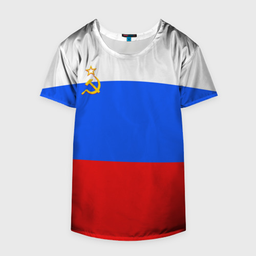 Накидка на куртку 3D Флаг России с серпом и молотом, цвет 3D печать - фото 4