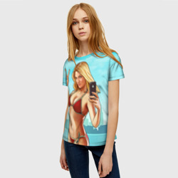 Женская футболка 3D GTA Beach girl - фото 2