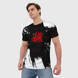 Мужская футболка 3D dead by april metal - фото 2