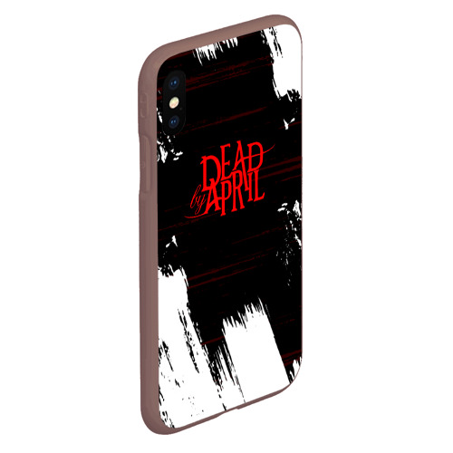 Чехол для iPhone XS Max матовый Dead by april metal, цвет коричневый - фото 3