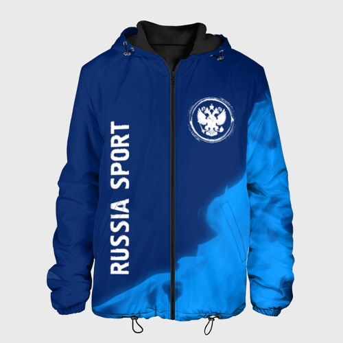Мужская куртка 3D Россия - герб Russia Sport Пламя, цвет 3D печать
