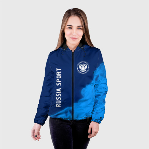 Женская куртка 3D Россия - герб Russia Sport Пламя - фото 3