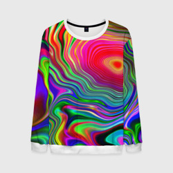 Мужской свитшот 3D Expressive pattern - neon