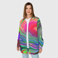 Женская рубашка oversize 3D Expressive pattern - neon - фото 2