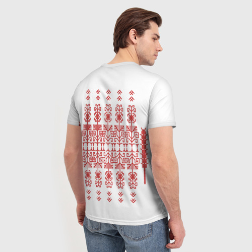 Мужская футболка 3D с принтом Богиня Судьбы Макошь 3D, вид сзади #2