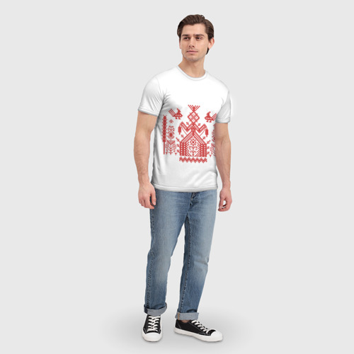 Мужская футболка 3D с принтом Богиня Судьбы Макошь 3D, вид сбоку #3
