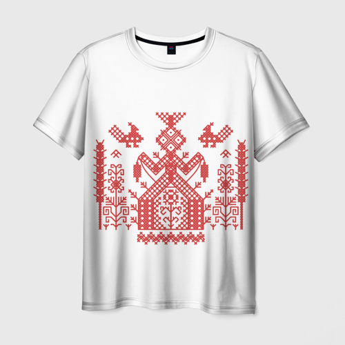 Мужская футболка 3D с принтом Богиня Судьбы Макошь 3D, вид спереди #2