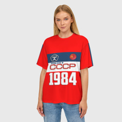 Женская футболка oversize 3D Рожден в СССР 1984 - фото 2