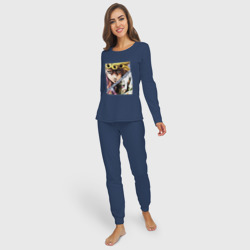 Женская пижама с лонгсливом хлопок Джорно Джованна из ДжоДжо - фото 2