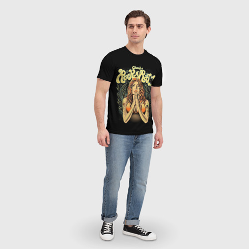 Мужская футболка 3D Святой Рок-н-Ролл, цвет 3D печать - фото 5