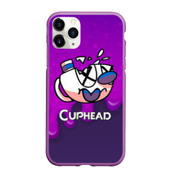 Чехол для iPhone 11 Pro Max матовый Cuphead Разбитая чашечка