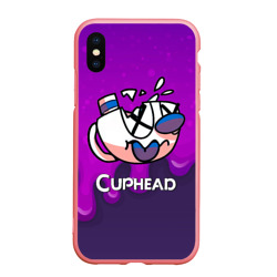 Чехол для iPhone XS Max матовый Cuphead Разбитая чашечка