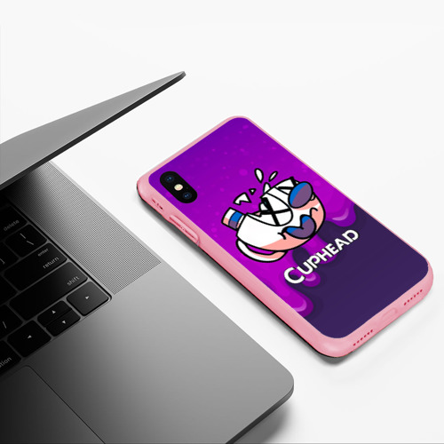 Чехол для iPhone XS Max матовый Cuphead Разбитая чашечка, цвет баблгам - фото 5