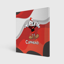 Холст квадратный Cuphead веселая красная чашечка