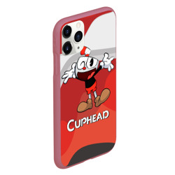 Чехол для iPhone 11 Pro матовый Cuphead веселая красная чашечка - фото 2