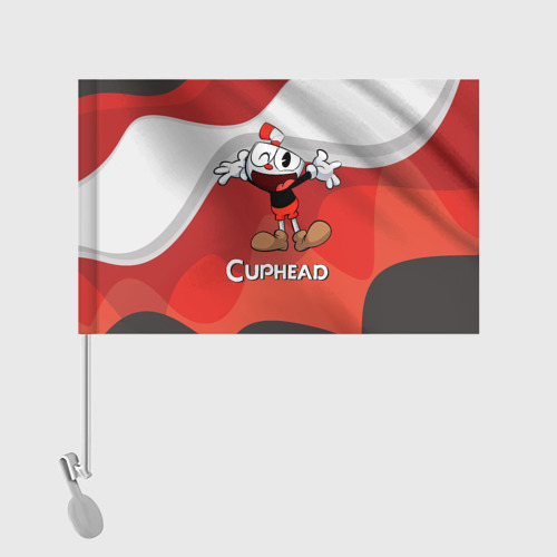 Флаг для автомобиля Cuphead веселая красная чашечка - фото 2