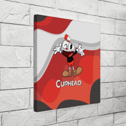 Холст квадратный Cuphead веселая красная чашечка - фото 2