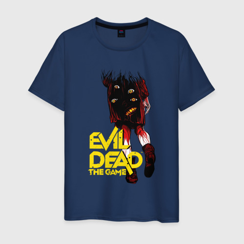 Мужская футболка хлопок Игра Evil Dead, цвет темно-синий