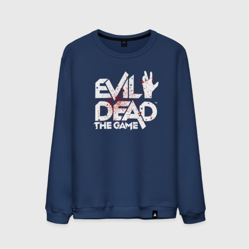 Мужской свитшот хлопок Logo Evil Dead in the blood, цвет темно-синий