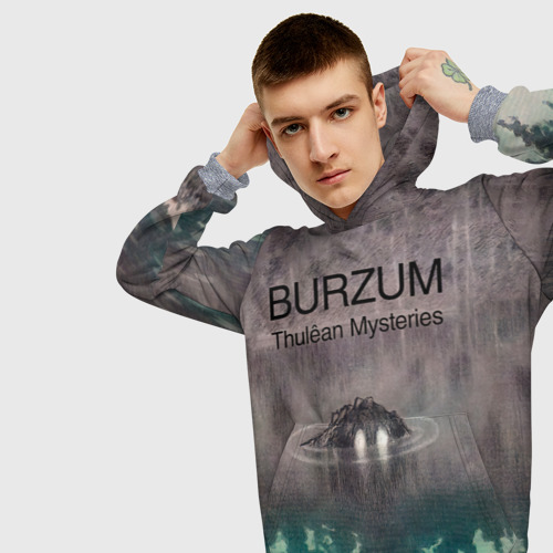 Мужская толстовка 3D с принтом Thulean Mysteries - Burzum, вид сбоку #3