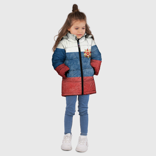 Зимняя куртка для девочек 3D Отечество!, цвет черный - фото 5