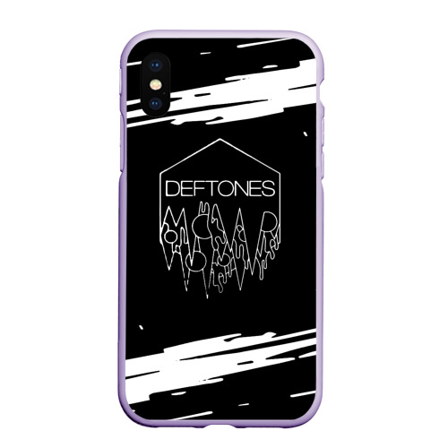 Чехол для iPhone XS Max матовый Deftones, цвет светло-сиреневый