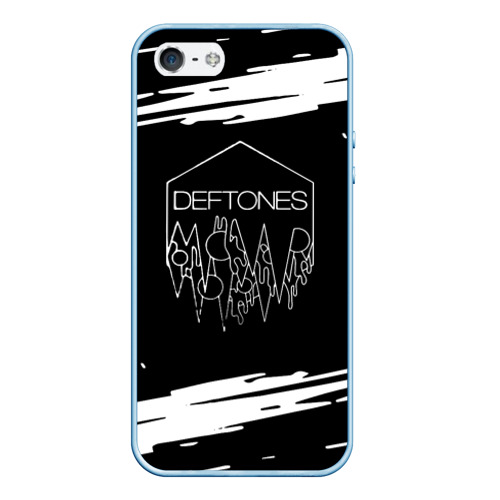 Чехол для iPhone 5/5S матовый Deftones, цвет голубой