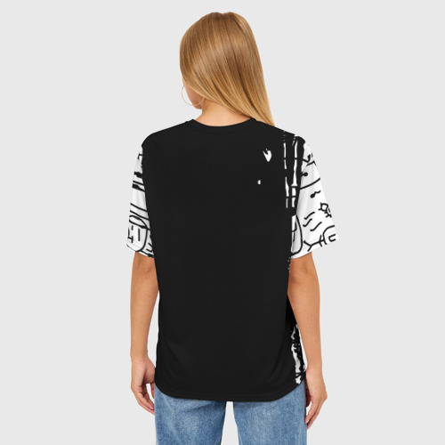 Женская футболка oversize 3D Die antwoord, цвет 3D печать - фото 4