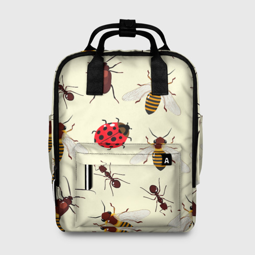 Женский рюкзак 3D Насекомые божьи коровки жуки муравьи пчелы