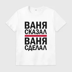 Мужская футболка хлопок Ваня сказал ваня сделал