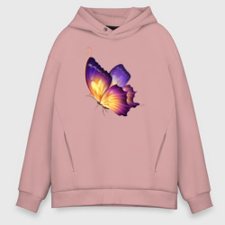 Мужское худи Oversize хлопок Красивая бабочка A very beautiful butterfly