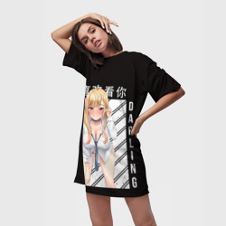 Платье-футболка 3D Эта фарфоровая кукла влюбилась Китагава Марин - фото 2