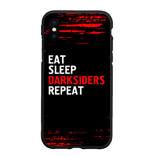 Чехол для iPhone XS Max матовый Eat Sleep Darksiders Repeat Краска