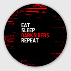 Круглый коврик для мышки Eat Sleep Darksiders Repeat Краска