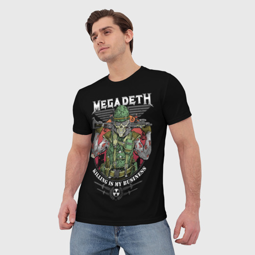 Мужская футболка 3D Megadeth killing is my business, цвет 3D печать - фото 3