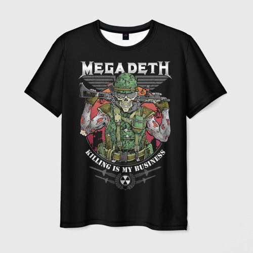 Мужская футболка 3D Megadeth killing is my business, цвет 3D печать