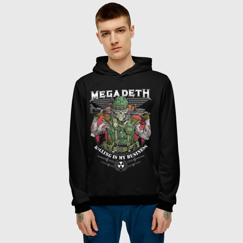 Мужская толстовка 3D Megadeth killing is my business, цвет черный - фото 3