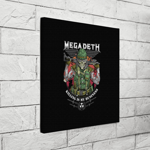 Холст квадратный Megadeth killing is my business, цвет 3D печать - фото 3