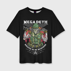 Женская футболка oversize 3D Megadeth killing is my business