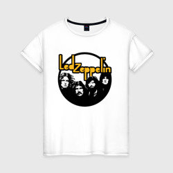 Женская футболка хлопок Led Zeppelin Лед Зеппелин