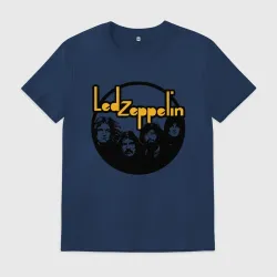 Мужская футболка хлопок Led Zeppelin Лед Зеппелин